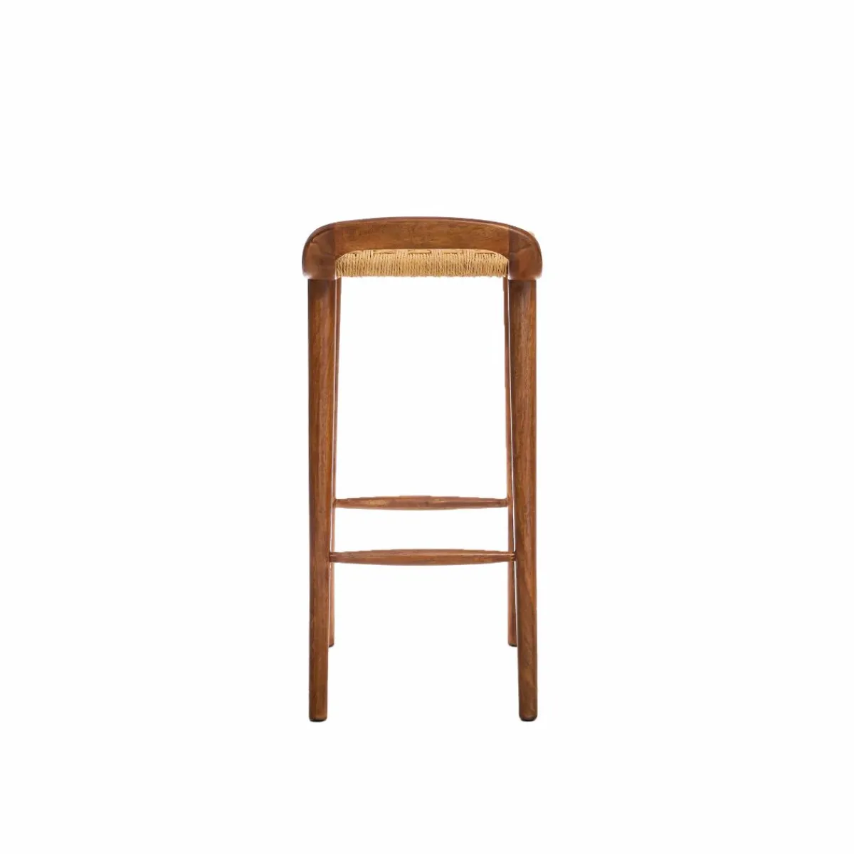 Made in Meubles Chaise de bar en bois de manguier Suzanna