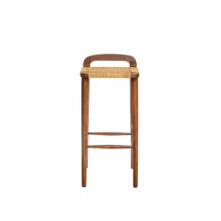 Made in Meubles Chaise de bar en bois de manguier Suzanna