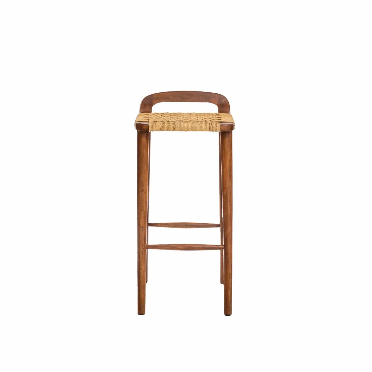 Made in Meubles Chaise de bar en bois de manguier Suzanna