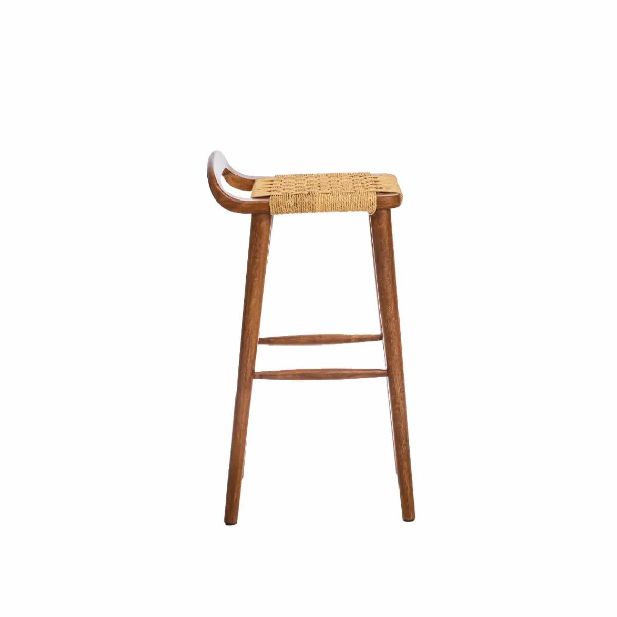 Made in Meubles Chaise de bar en bois de manguier Suzanna