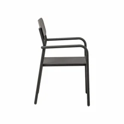 Made in Meubles Chaise de jardin en aluminium gris Kaïa (lot de 2)