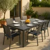 Made in Meubles Chaise de jardin grise Ilona (lot de 2)