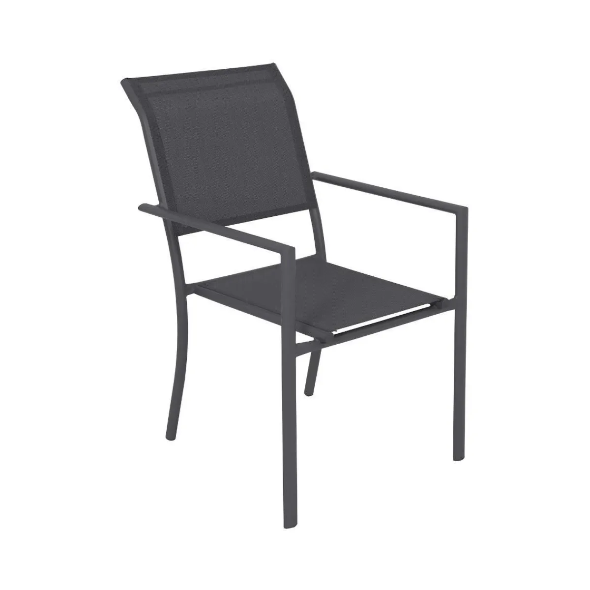 Made in Meubles Chaise de jardin grise Ilona (lot de 2)