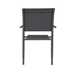 Made in Meubles Chaise de jardin grise Ilona (lot de 2)