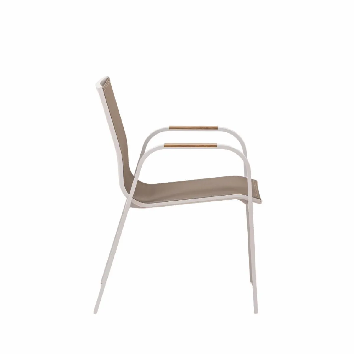 Made in Meubles Chaise de jardin taupe en aluminium Ayden (lot de 2)