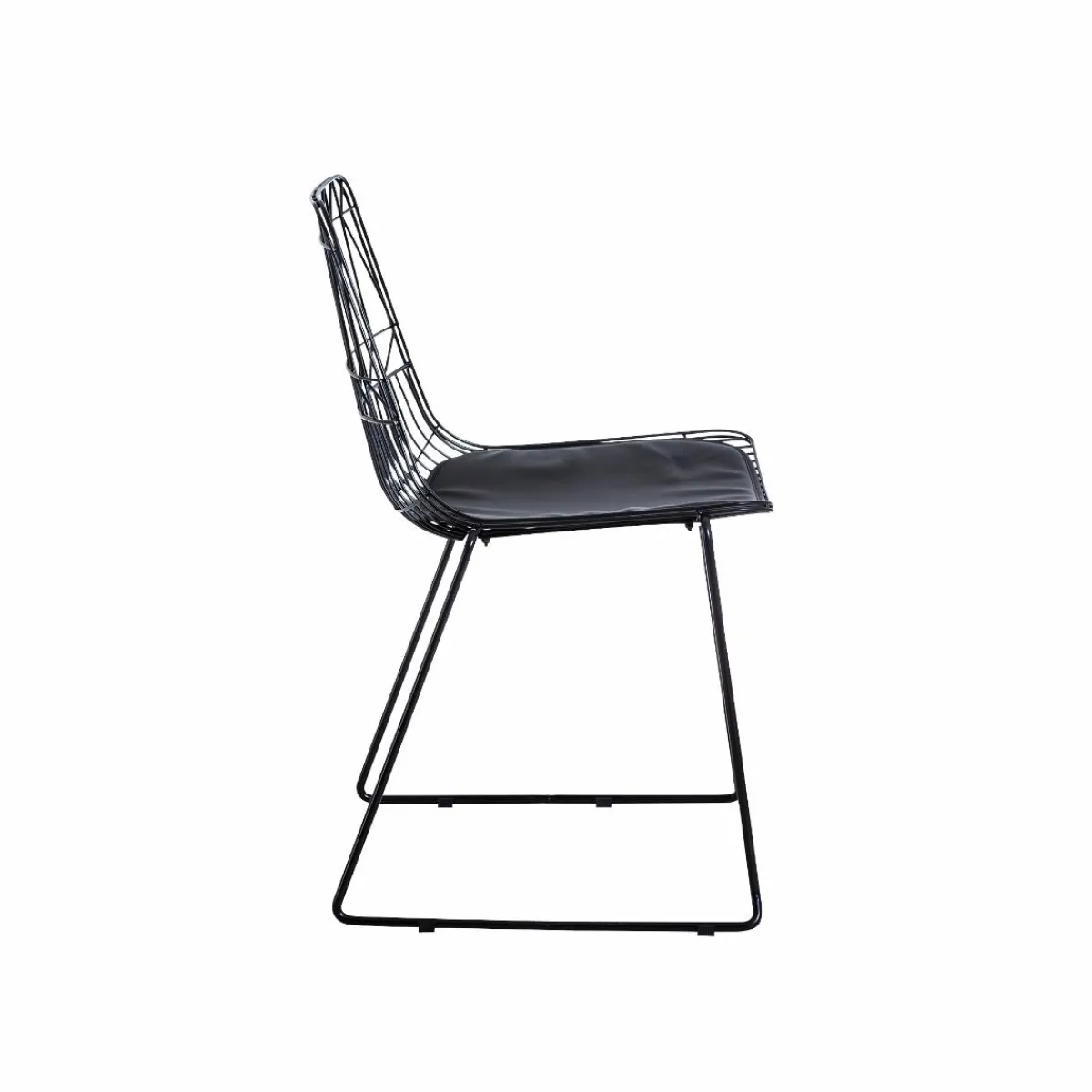 Made in Meubles Chaise design en métal noir (lot de 2)