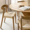 Made in Meubles Chaise en bois de chêne et en corde Auren (lot de 2)
