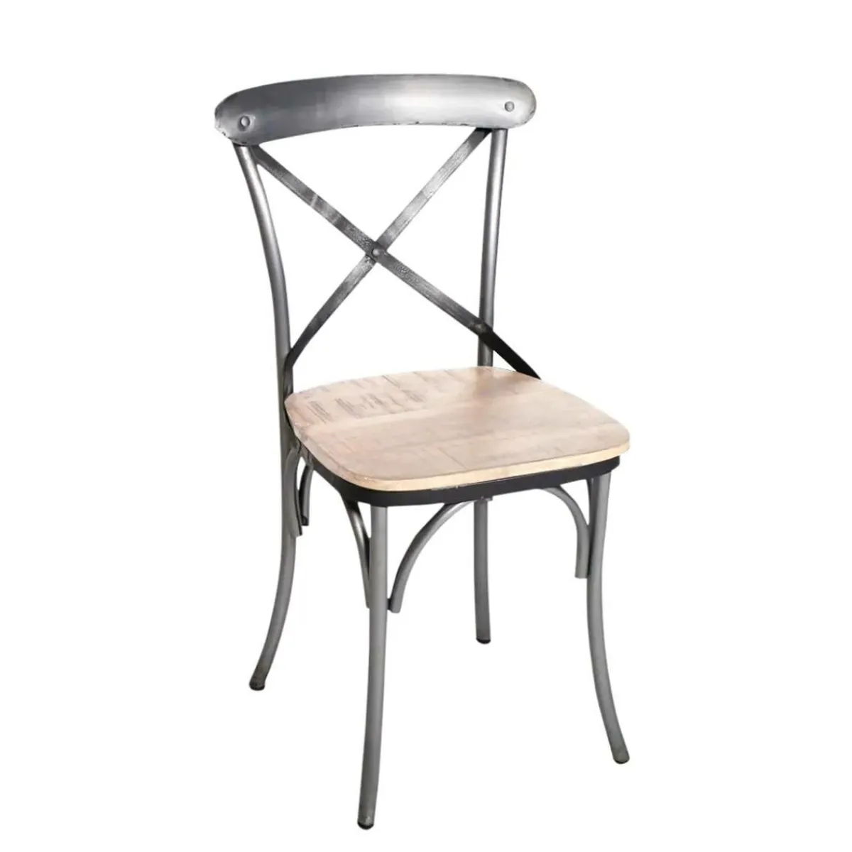 Made in Meubles Chaise en bois de manguier Wood (lot de 2)