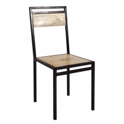 Made in Meubles Chaise en bois de manguier New-York (lot de 2)