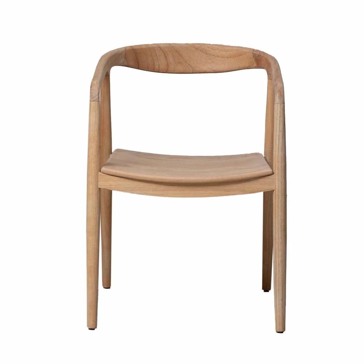 Made in Meubles Chaise en bois de teck brut June (lot de 2)