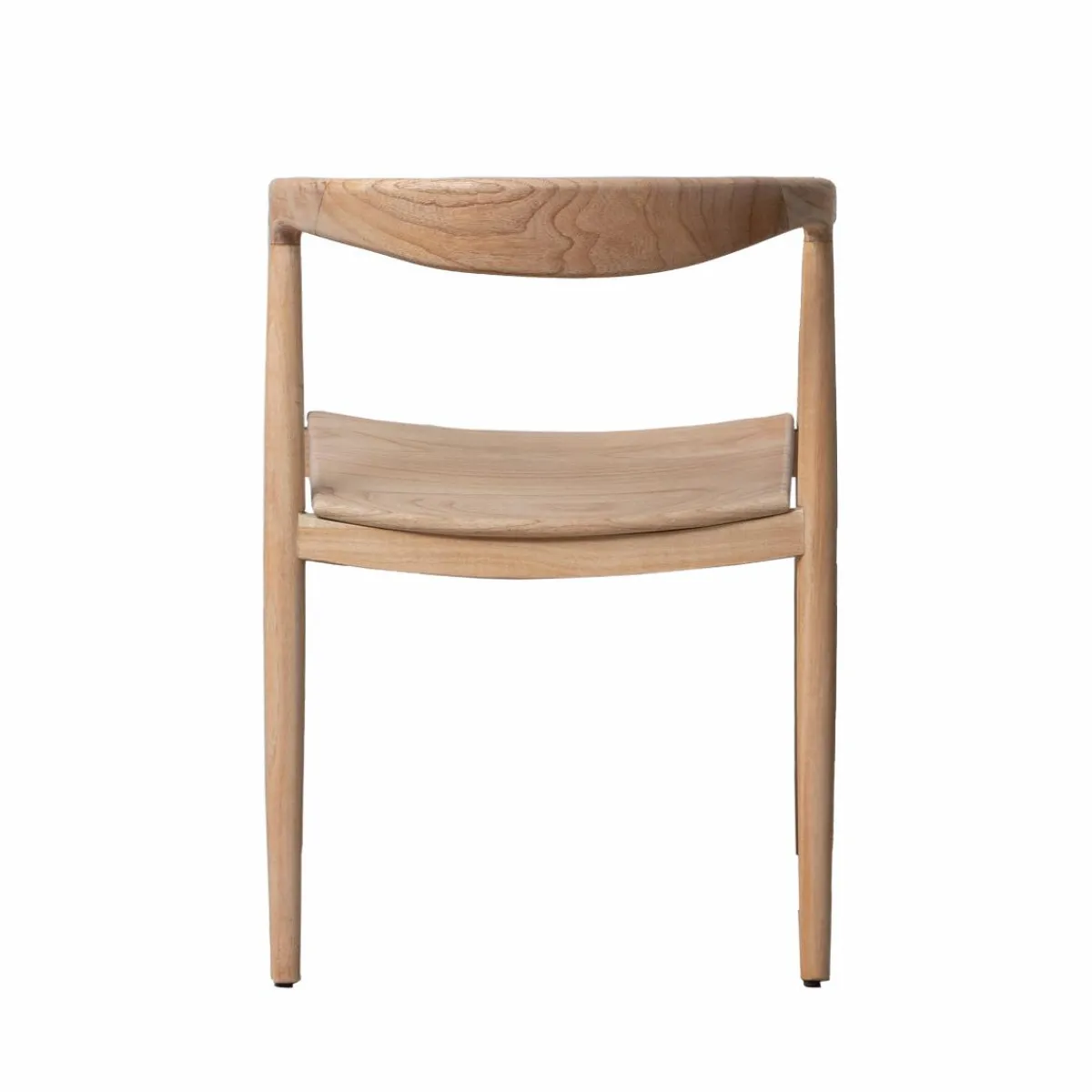 Made in Meubles Chaise en bois de teck brut June (lot de 2)