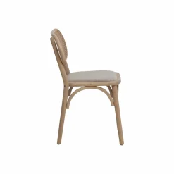 Made in Meubles Chaise en bois d'orme clair et cannage Luzian (lot de 2)