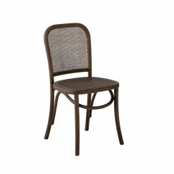Made in Meubles Chaise en bois d'orme et cannage Luzian (lot de 2)