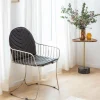 Made in Meubles Chaise en cuir et métal noir Heidi