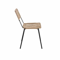 Made in Meubles Chaise en métal et corde beige Emilia (lot de 2)