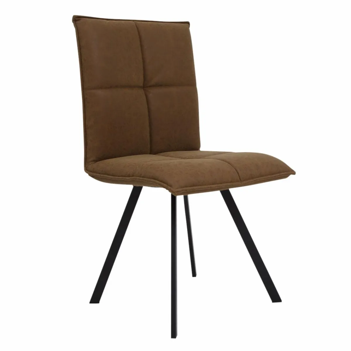 Made in Meubles Chaise en polyester marron Nino (lot de 2)