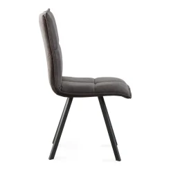Made in Meubles Chaise en polyester noir Nino (lot de 2)