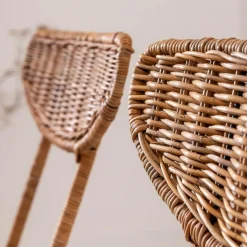 Made in Meubles Chaise en rotin et en métal Leila (lot de 2)