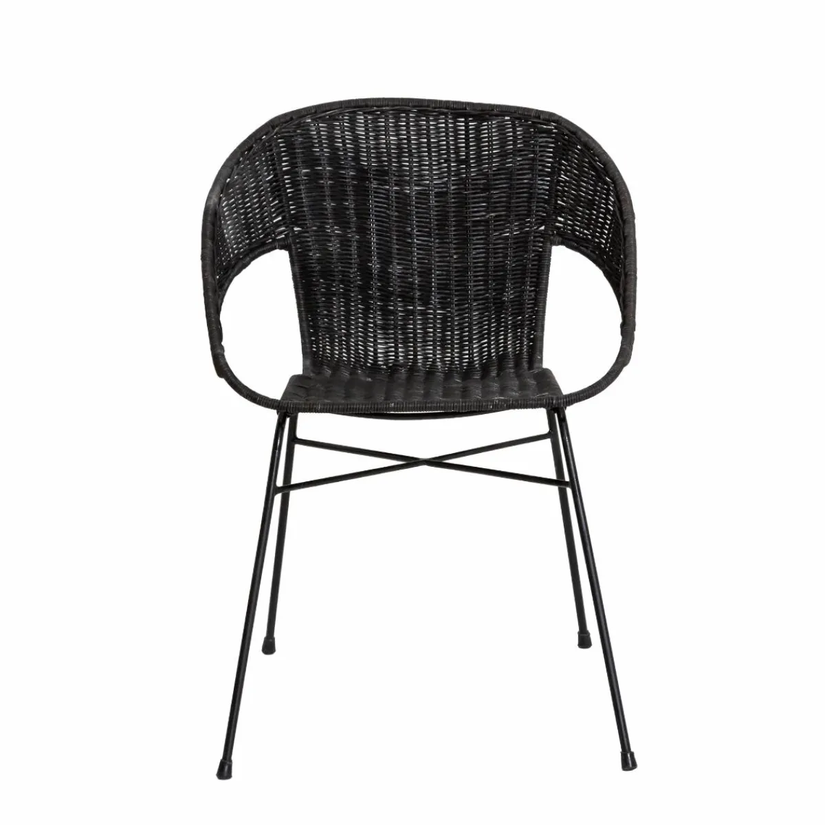 Made in Meubles Chaise en rotin et en métal Aurélien