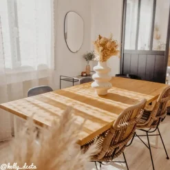 Made in Meubles Chaise en rotin et métal Rattan (lot de 2)