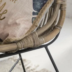 Made in Meubles Chaise en rotin et métal Rattan (lot de 2)