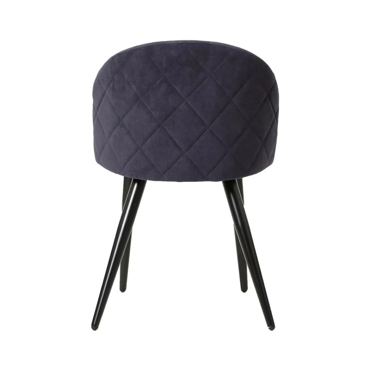 Made in Meubles Chaise en tissu bleu marine et métal Jasmine (lot de 2)