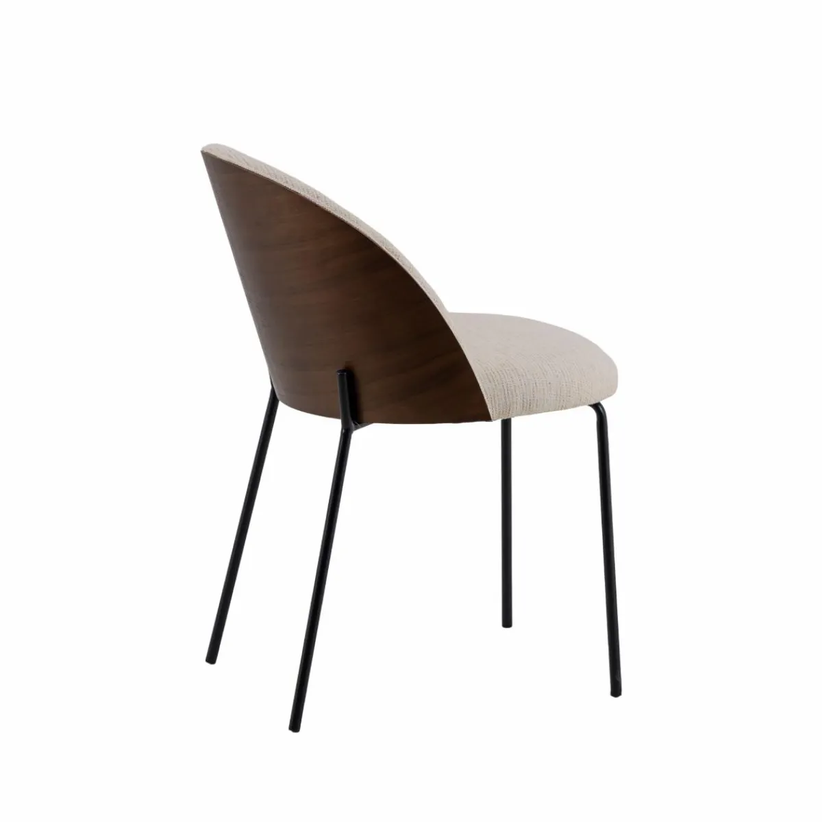 Made in Meubles Chaise en tissu écru et métal Nyssa (lot de 2)