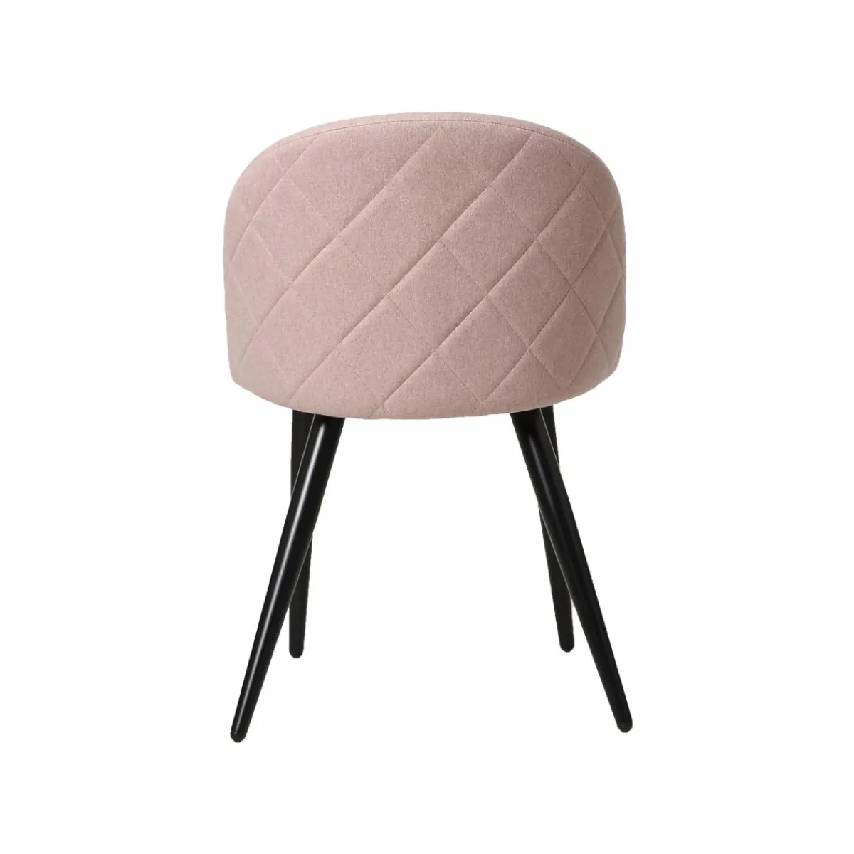 Made in Meubles Chaise en tissu rose pâle et métal Jasmine (lot de 2)