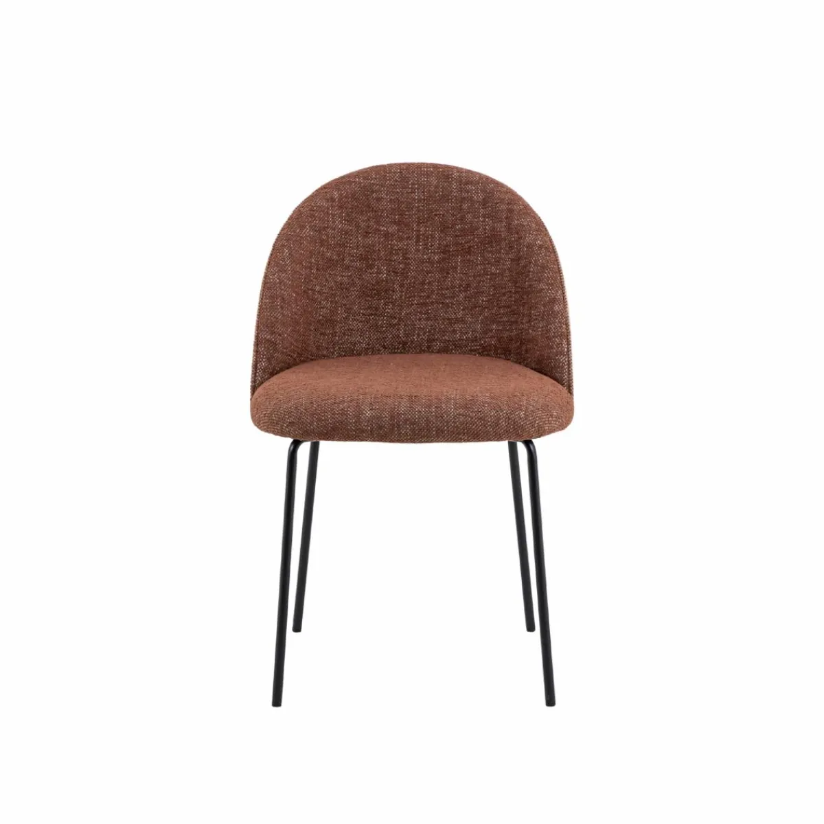 Made in Meubles Chaise en tissu terracotta et bois clair Nyssa (lot de 2)