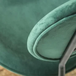 Made in Meubles Chaise en velours vert émeraude Sohane (lot de 2)