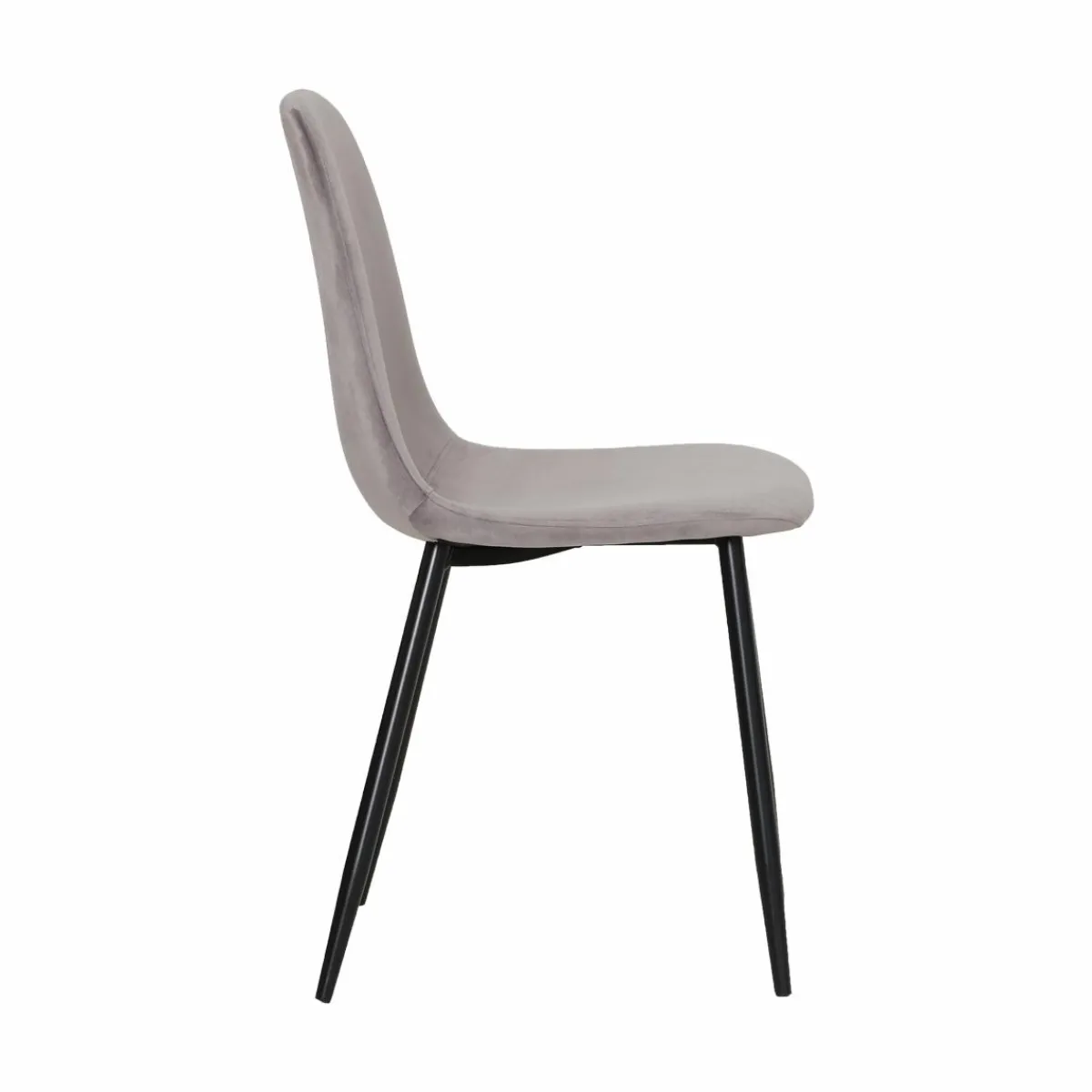 Made in Meubles Chaise scandinave en velours gris Copenhague (lot de 2)