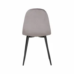 Made in Meubles Chaise scandinave en velours gris Copenhague (lot de 2)