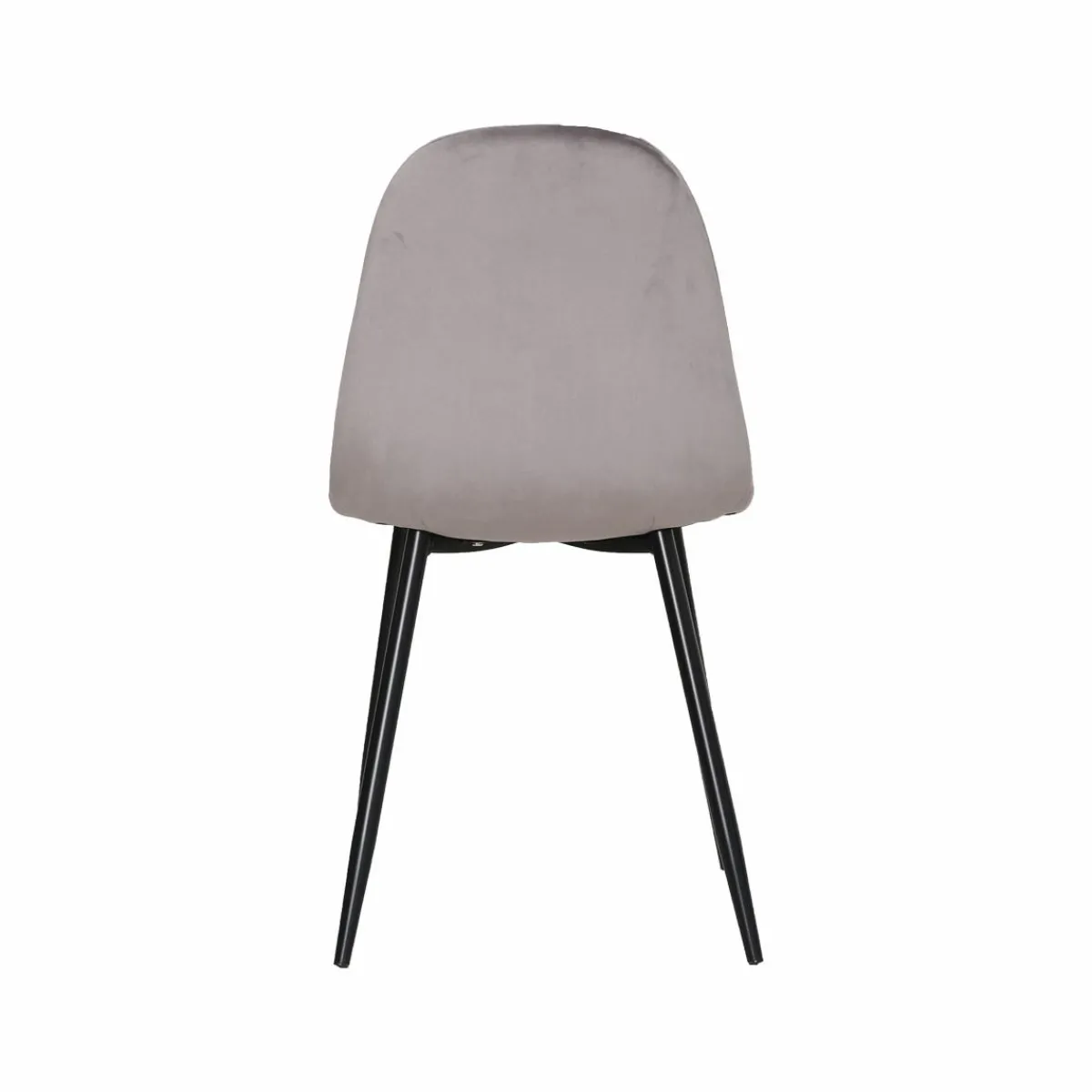 Made in Meubles Chaise scandinave en velours gris Copenhague (lot de 2)