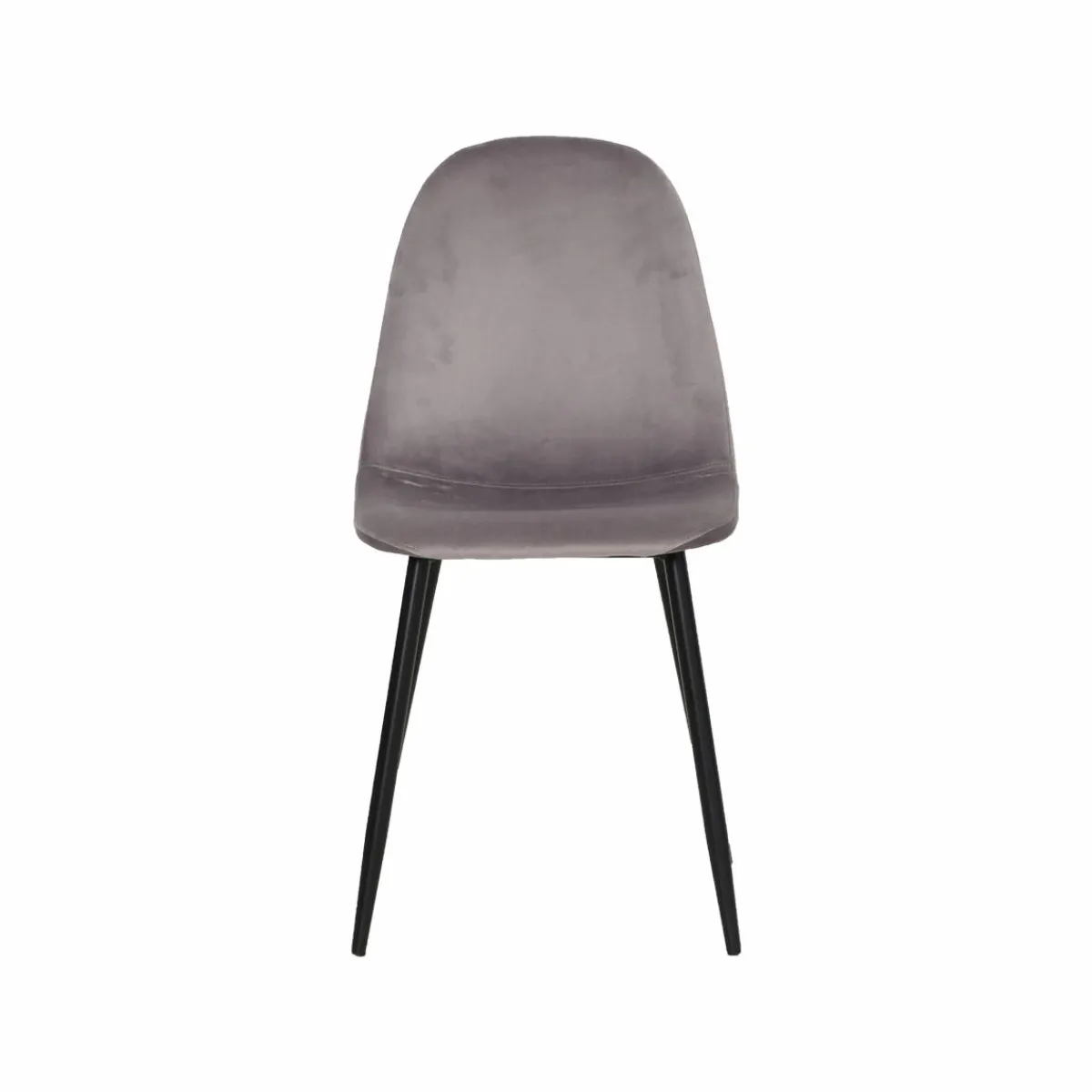 Made in Meubles Chaise scandinave en velours gris Copenhague (lot de 2)