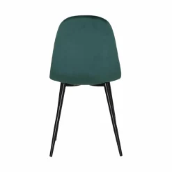 Made in Meubles Chaise scandinave en velours vert Copenhague (lot de 2)
