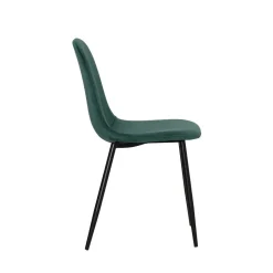 Made in Meubles Chaise scandinave en velours vert Copenhague (lot de 2)