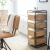 Made in Meubles Chiffonnier en bois de manguier et métal Haïcé