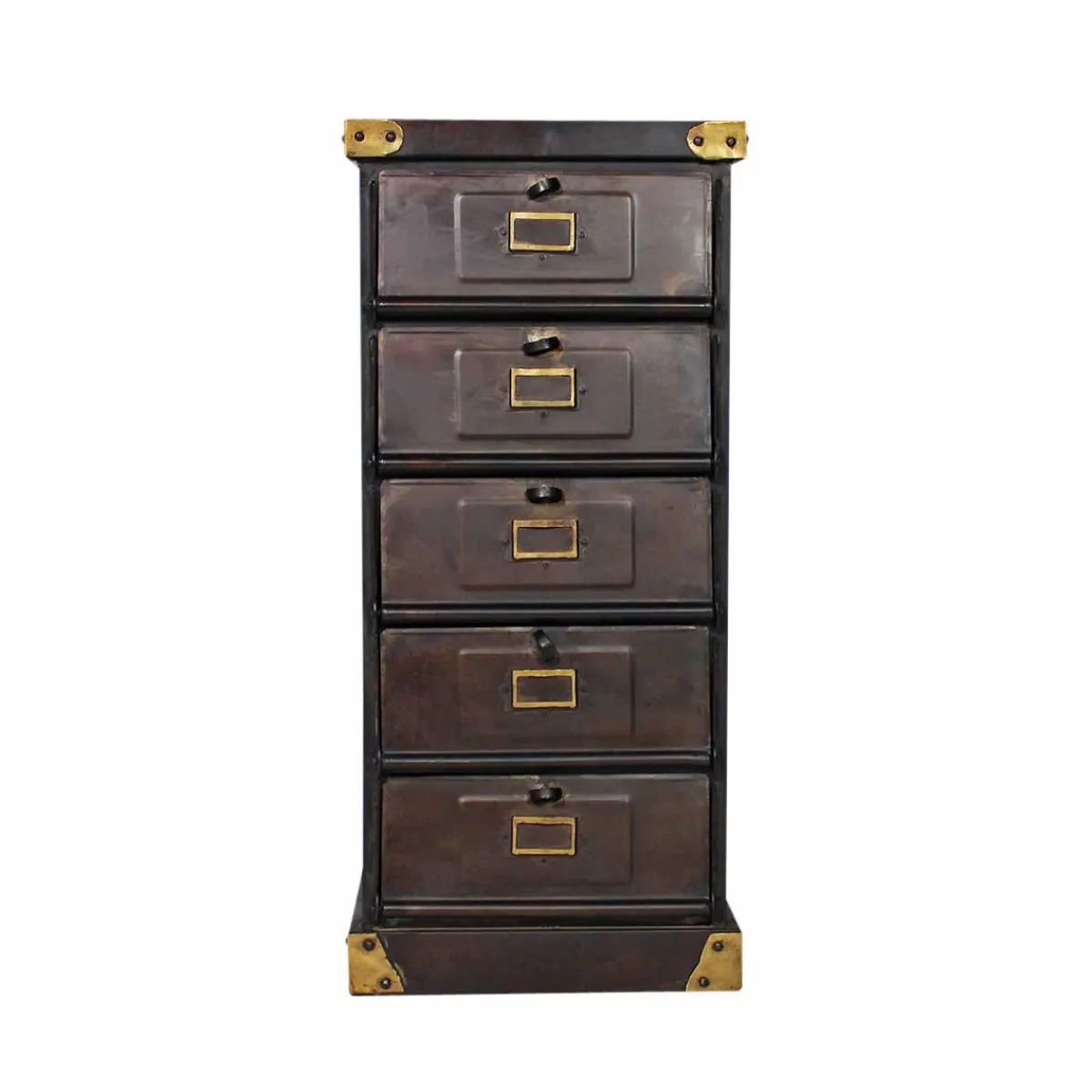 Made in Meubles Chiffonnier en métal 5 tiroirs Eugénie