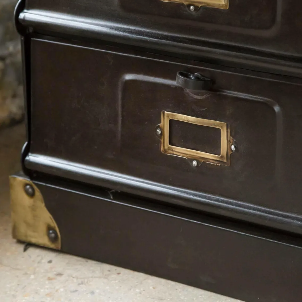 Made in Meubles Chiffonnier en métal 5 tiroirs Eugénie