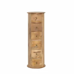 Made in Meubles Chiffonnier rond en bois de manguier Maëva