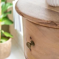 Made in Meubles Chiffonnier rond en bois de manguier Maëva
