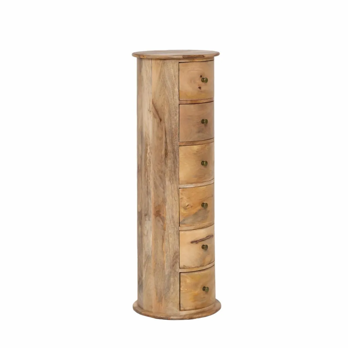 Made in Meubles Chiffonnier rond en bois de manguier Maëva