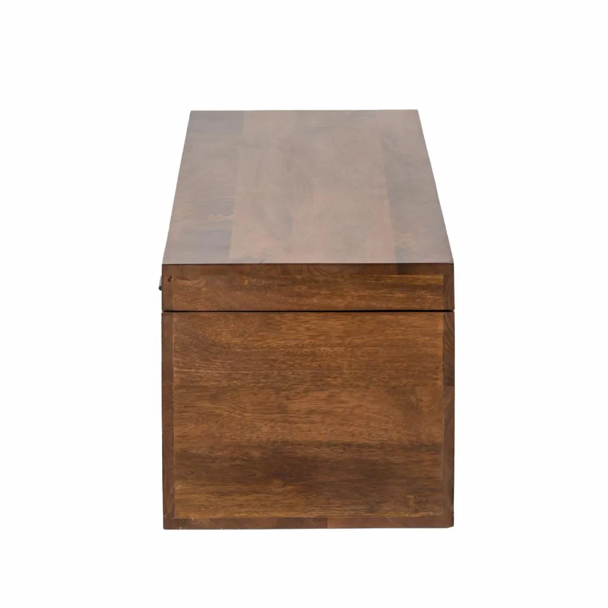 Made in Meubles Coffre banc en bois de manguier foncé Babeth