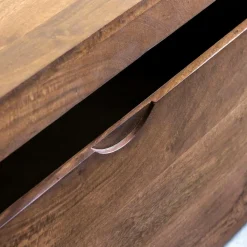 Made in Meubles Coffre banc en bois de manguier foncé Babeth