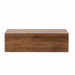 Made in Meubles Coffre banc en bois de manguier foncé Babeth