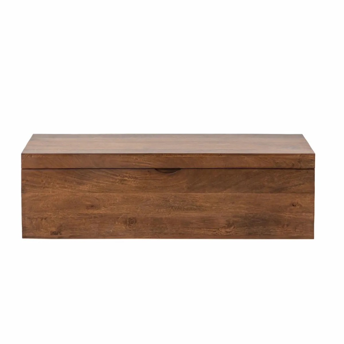 Made in Meubles Coffre banc en bois de manguier foncé Babeth