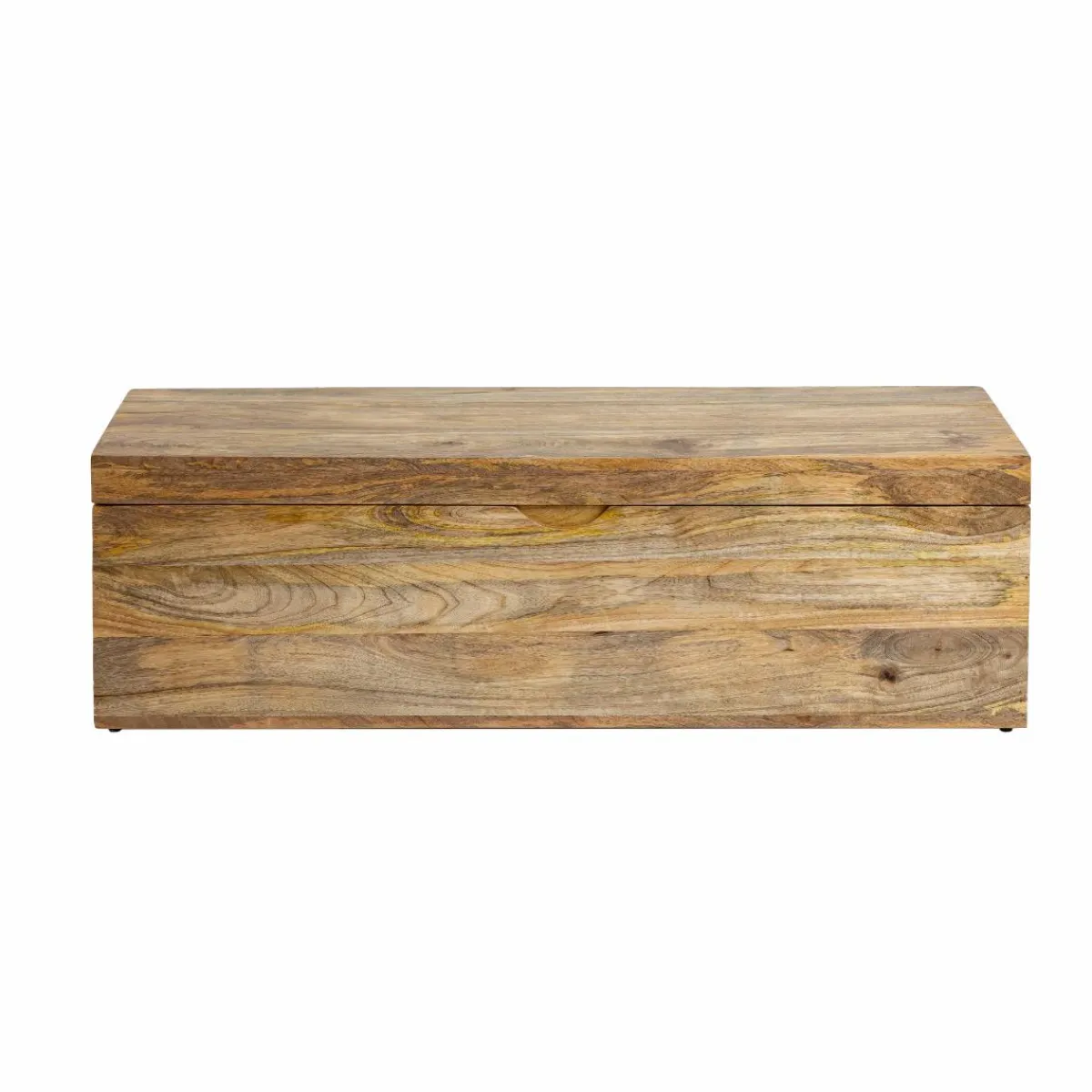 Made in Meubles Coffre banc en bois de manguier clair Babeth