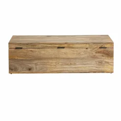 Made in Meubles Coffre banc en bois de manguier clair Babeth