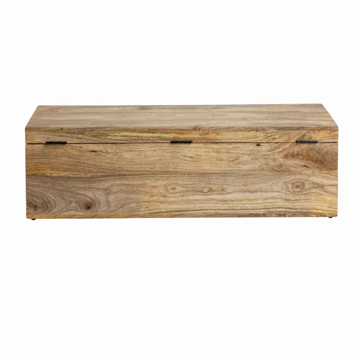 Made in Meubles Coffre banc en bois de manguier clair Babeth