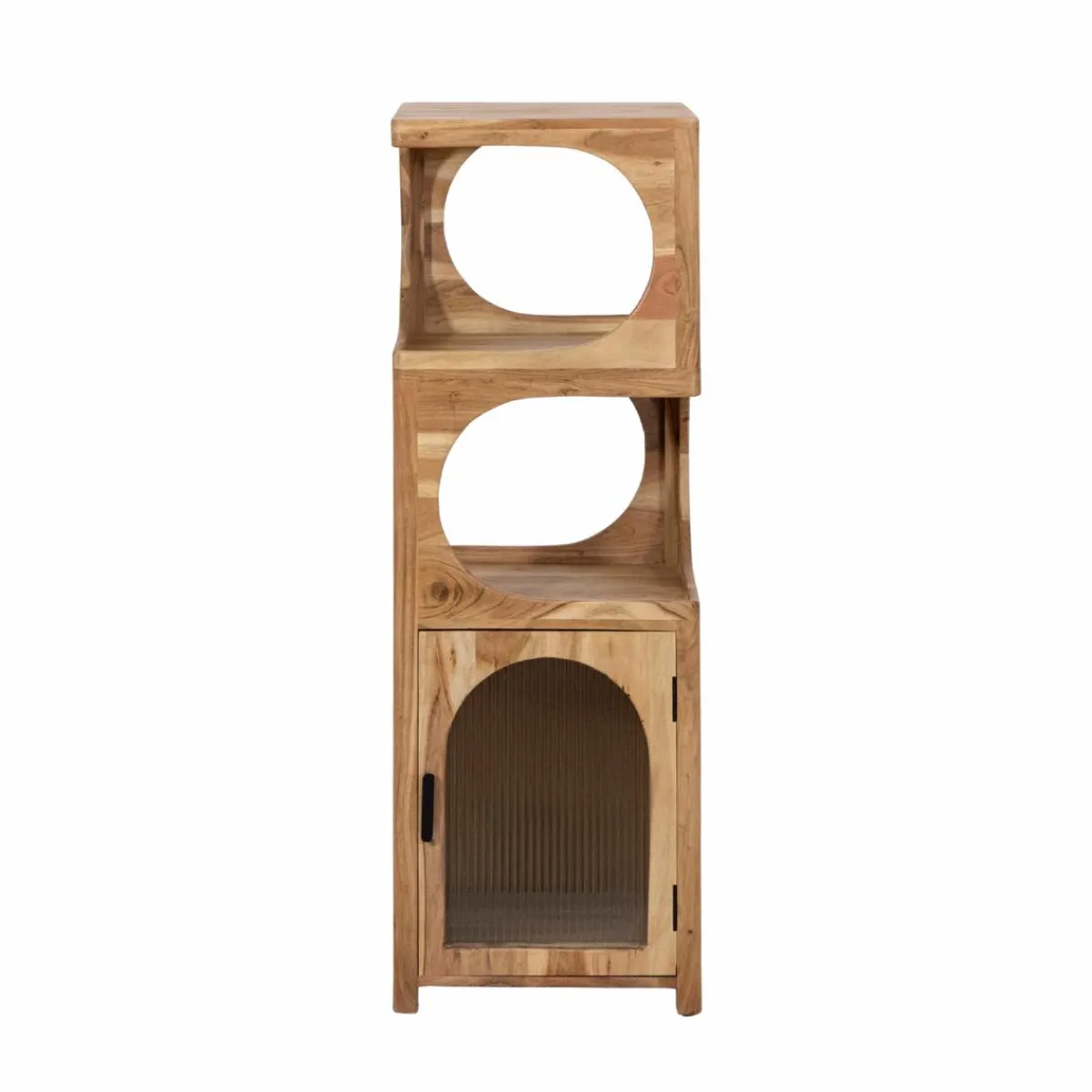 Made in Meubles Colonne 1 étagère en bois d'acacia Emyr